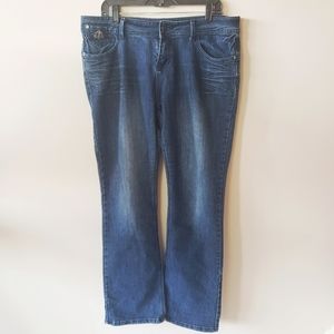 Distressed Boot Cut Jean's for Curvy Women